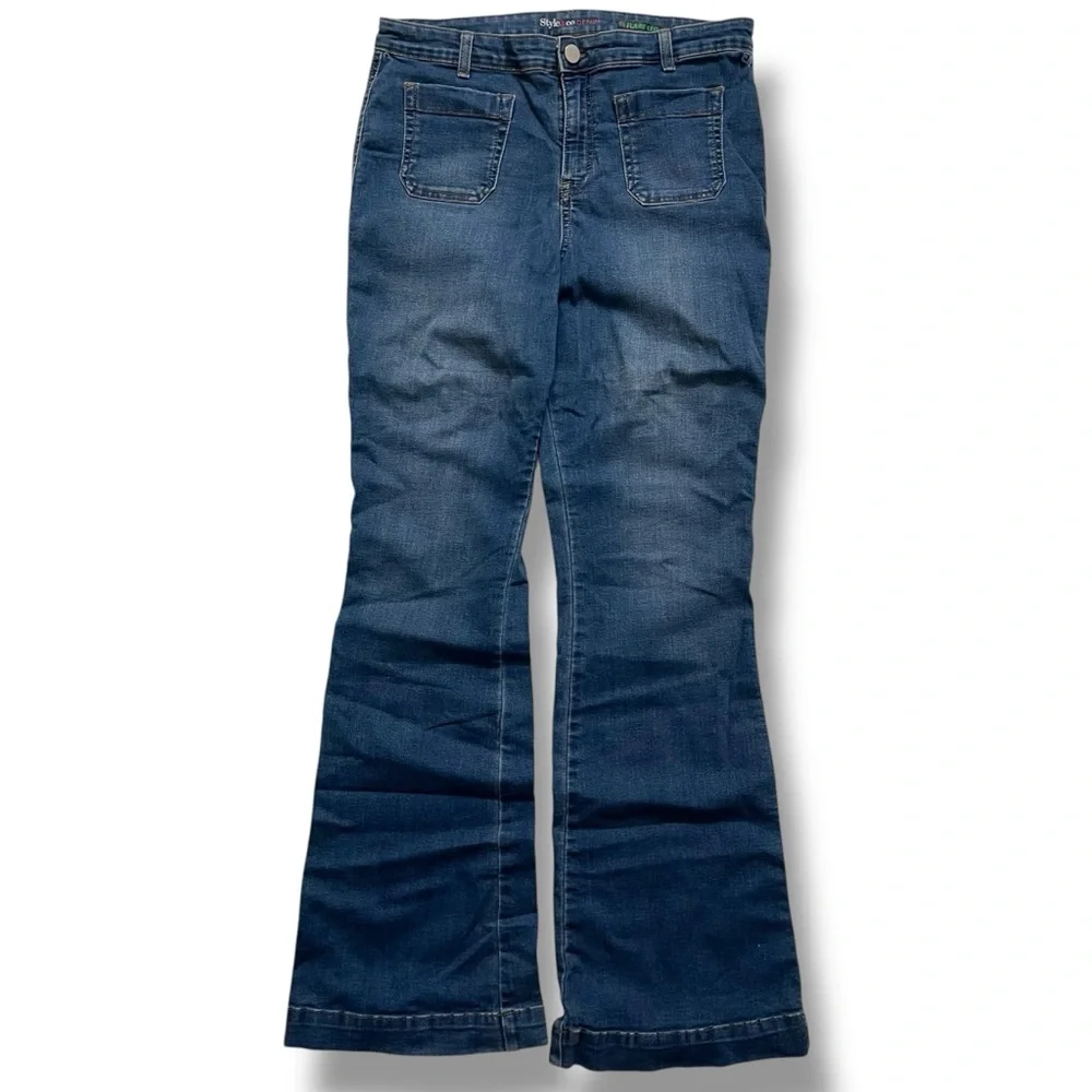 ❤️ Style & Co Retro High Rise Flare Jeans - Picture 10 of 13